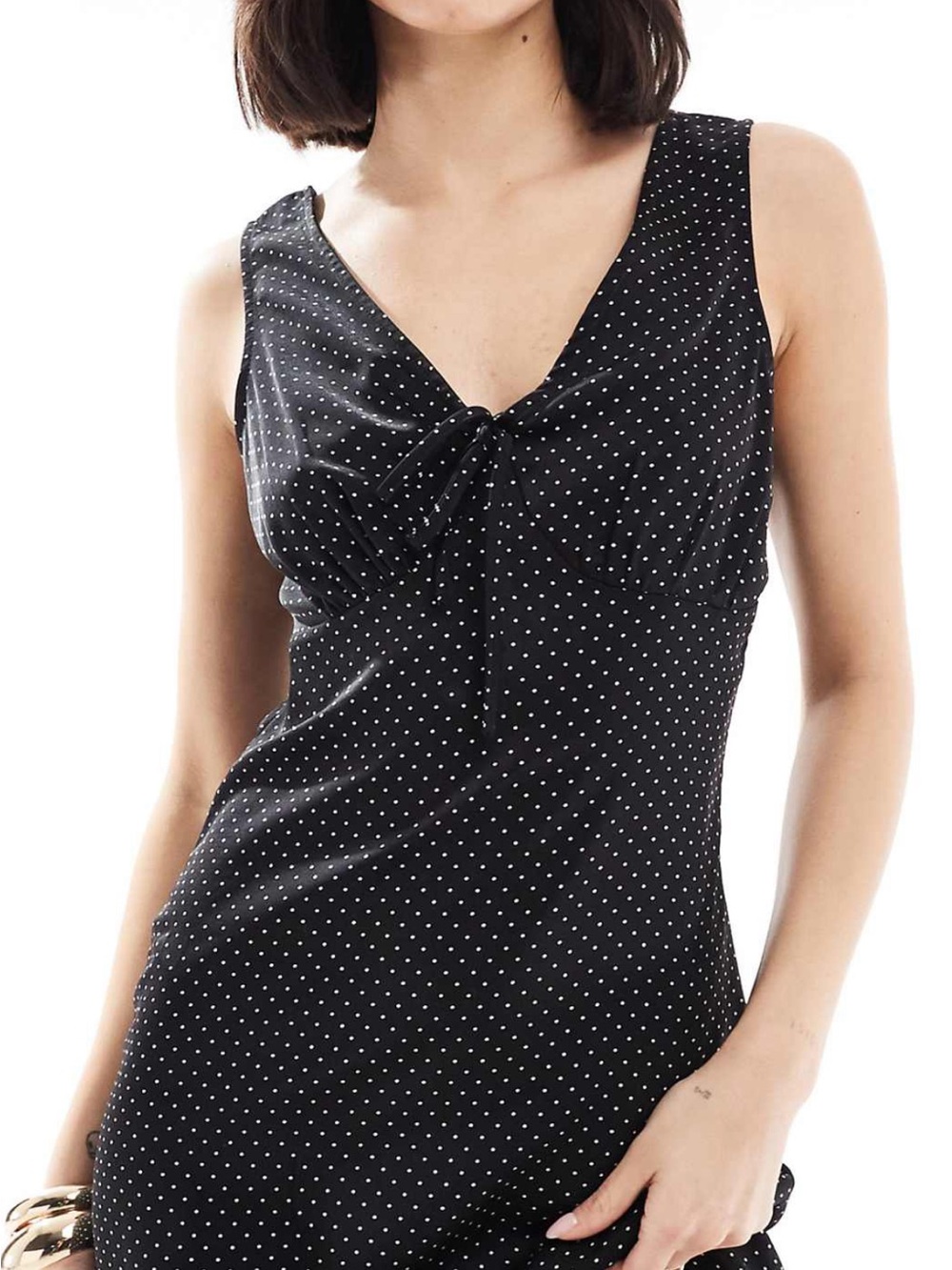 ASOS Black Polka Dot Maxi Dress